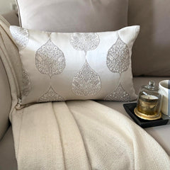 Gray Jacquard Throw Pillow Cover - Windsor Weave