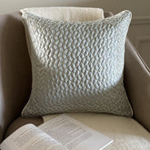 Mosaic Mood Blue Throw Pillow Cover