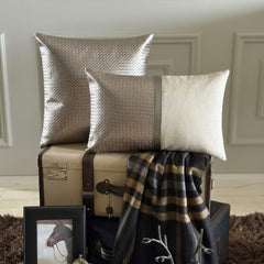 Lux Grey - Grey Faux Leather Lumbar Pillow Cover
