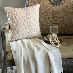 Tuscany - Ivory Art Silk Decorative Euro Sham