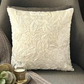 Thats Satin Ribbon - Ivory Art Silk Throw Pillow Cover