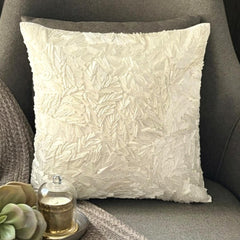 Thats Satin Ribbon - Ivory Art Silk Throw Pillow Cover