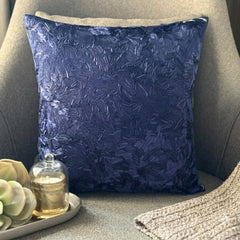 All Thats Navy - Navy Blue Art Silk Decorative Euro Sham