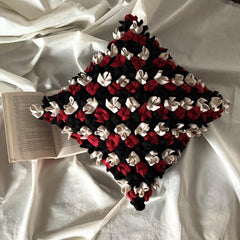 Red N Black Blossom - Red & Black Felt Decorative Euro Sham