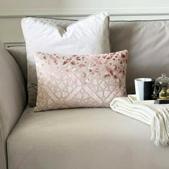 Blush Pink Velvet Lumbar Pillow Cover - Blush Prism Lumbar
