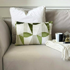 Moss Green Velvet Lumbar Pillow Cover - Green Prism Lumbar