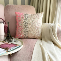 The Faraway Land - Pink Art Silk Decorative Euro Sham
