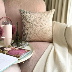 Princess Sparkle - Powder Pink Art Silk Throw Pillow Cover