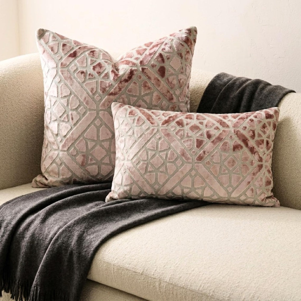 Blush Prism Lumbar Lumbar Pillow Cover