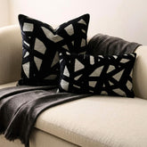 Veleri Black Lumbar Lumbar Pillow Cover