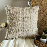 Pearl Essence - Natural Beige Cotton Linen Decorative Euro Sham