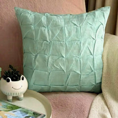 Tender Mint - Pastel Green Cotton Linen Decorative Euro Sham