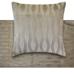 Grey Grey Decorative Bed Runner and Pillow Cover - Tidal Mirage