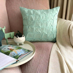 Tender Mint - Pastel Green Cotton Linen Throw Pillow Cover