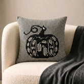 Black Jacquard Decorative Throw Pillow Cover - Classic Pumpkin