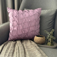 Lavender Texture - Lavender Taffeta Decorative Euro Sham