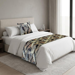 Velvet Taupe Decorative Bed Runner and Pillow Cover - Terra Forma