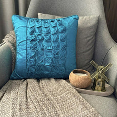 Knotty Blue Love - Turquoise Blue Velvet Decorative Euro Sham