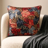 Red & Grey Satin Fall Throw Pillow Cover - Maple Days