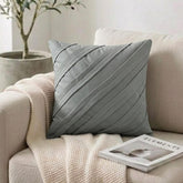 Contemporary Light Gray Pillow Cover