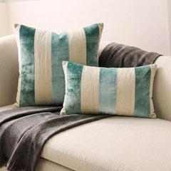 Swathe Ice - Blue Velvet Lumbar Pillow Cover