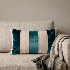 Swathe Teal Lumbar Pillow Cover
