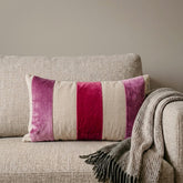 Swathe Pink - Pink Velvet Lumbar Pillow Cover