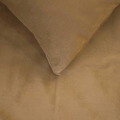 Velvet Warm Tan Decorative Bed Runner and Pillow Cover - Warm Tan Velvet