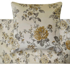 Jacquard Gray Decorative Bed Runner and Pillow Cover - Royal Meadow