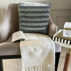 Amazing - Metallic Silver Faux Leather Throw Pillow Cover