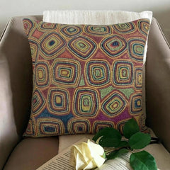Colorful Dream - Multicolor Art Silk Throw Pillow Cover