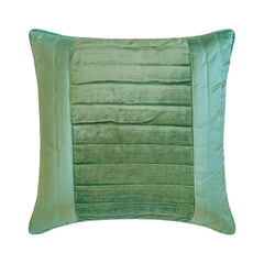 Darya - Sea Blue Velvet & Satin Throw Pillow Cover