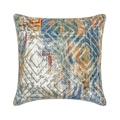 Shaded Graffito - Blue Velvet Throw Pillow Cover