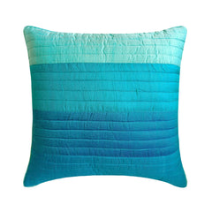 Marina - Blue Silk Throw Pillow Cover