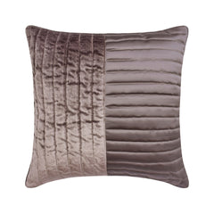 Velvet Satin Glow - Violet Velvet & Satin Throw Pillow Cover