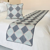 Pointillism Decorative Bed Runner and Pillow Cover