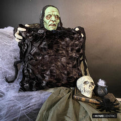 Vintage Black - Black Satin Decorative Euro Sham