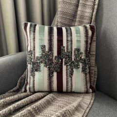 CrossBar - Green Velvet Decorative Euro Sham