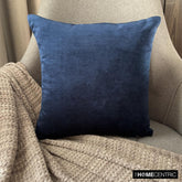 Velvet Blue Jules - Blue Velvet Throw Pillow Cover
