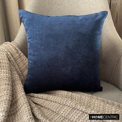 Velvet Blue Jules - Blue Velvet Throw Pillow Cover