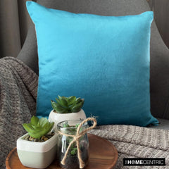 Velvet Teal Jules - Teal Velvet Throw Pillow Cover