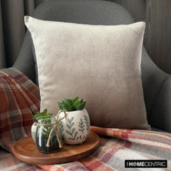 Velvet Ivory Jules - Ivory Velvet Throw Pillow Cover