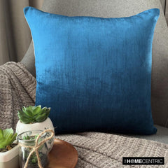Velvet Turquoise Jules - Turquoise Velvet Throw Pillow Cover