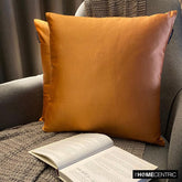 Orange Slub Satin - Orange Satin Throw Pillow Cover