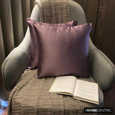 Lilac Slub Satin - Lilac Satin Throw Pillow Cover