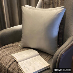 Light Gray Slub Satin - Light Gray Satin Throw Pillow Cover