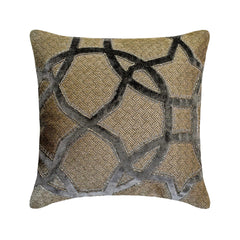 Ashen Interlock Throw Pillow Cover