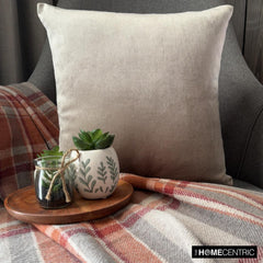 Velvet Ivory Jules - Ivory Velvet Throw Pillow Cover