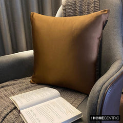 Brown Slub Satin - Brown Satin Throw Pillow Cover