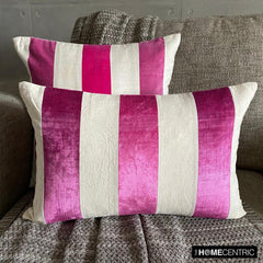 Velvet Band Pink - Pink Velvet Throw Pillow Cover
